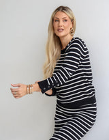 132-fashion-mari-button-cuff-knit-black-white-stripe-womens-clothing