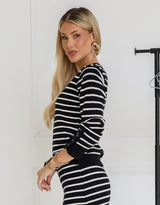 132-fashion-mari-button-cuff-knit-black-white-stripe-womens-clothing