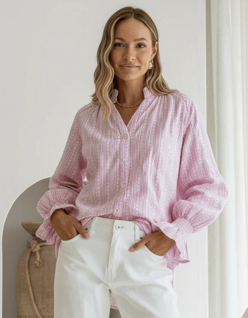 132-fashion-mila-heart-stripe-blouse-pink-white-womens-clothing