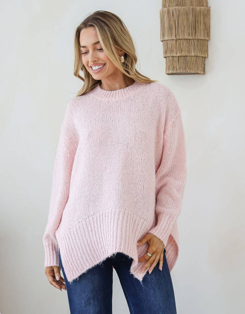 132-fashion-odessa-side-split-knit-pink-womens-clothing