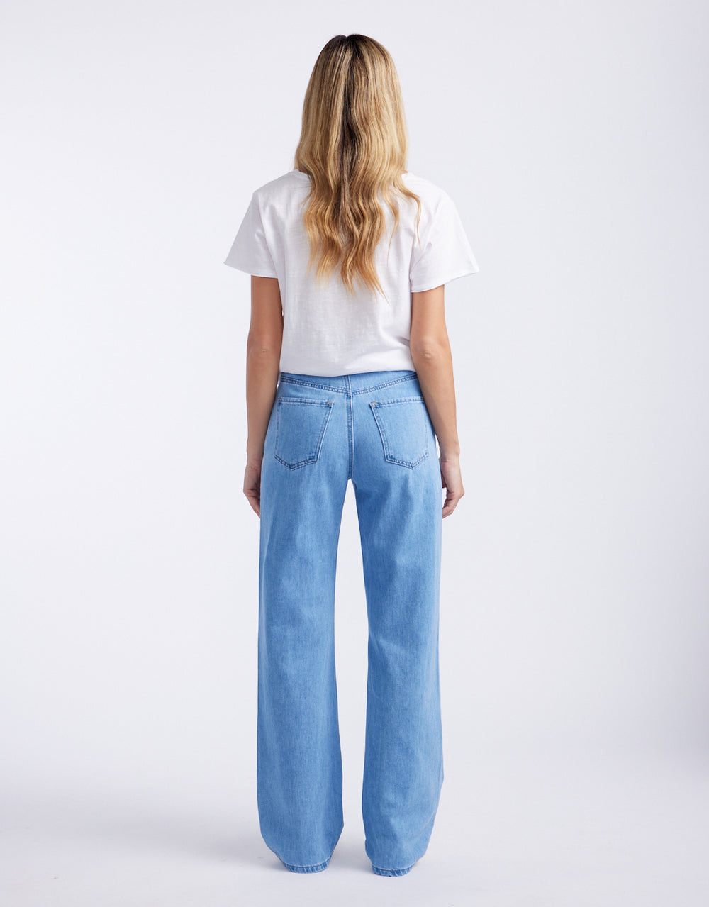 Utility Relaxed Jeans - Washed Mid Blue