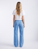 Utility Relaxed Jeans - Washed Mid Blue