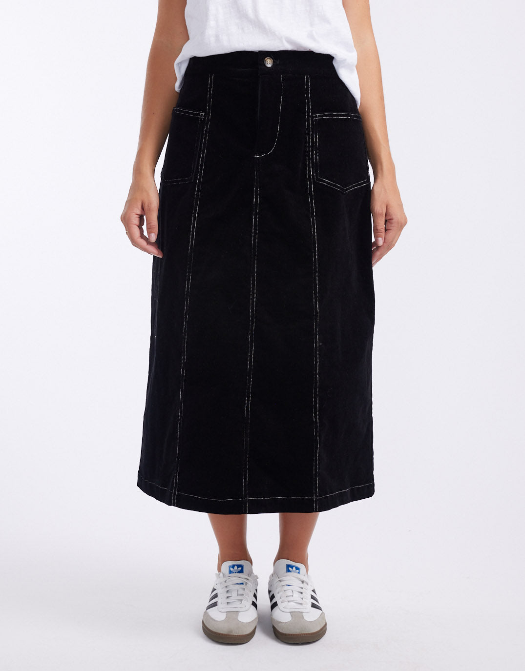 365-days-bonnie-cord-skirt-black-womens-clothing