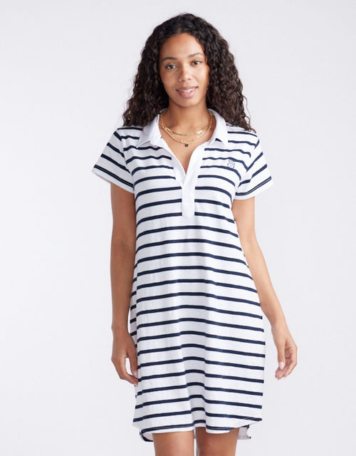 Olivia Polo Tee Dress - Navy/White Stripe