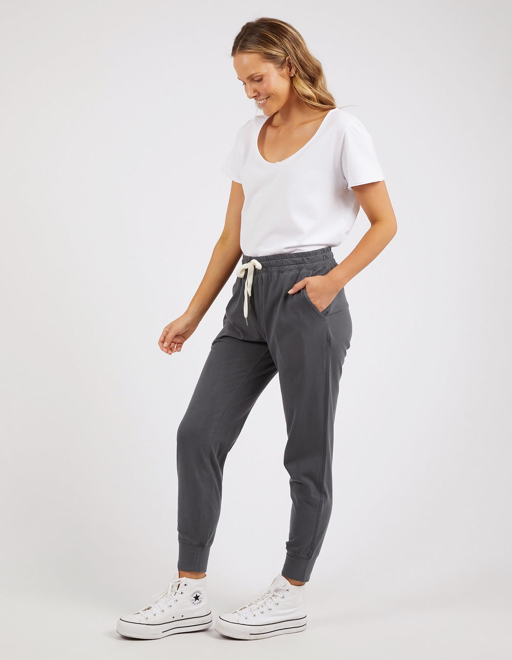 Wash Out Lounge Pants - Charcoal