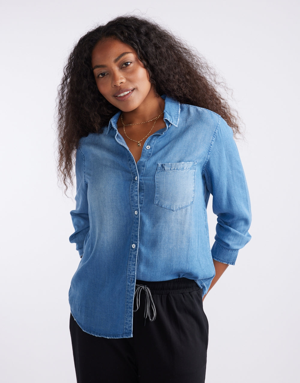 Ava Vintage Shirt - Denim