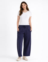 Barrel Leg Sweatpant - Navy