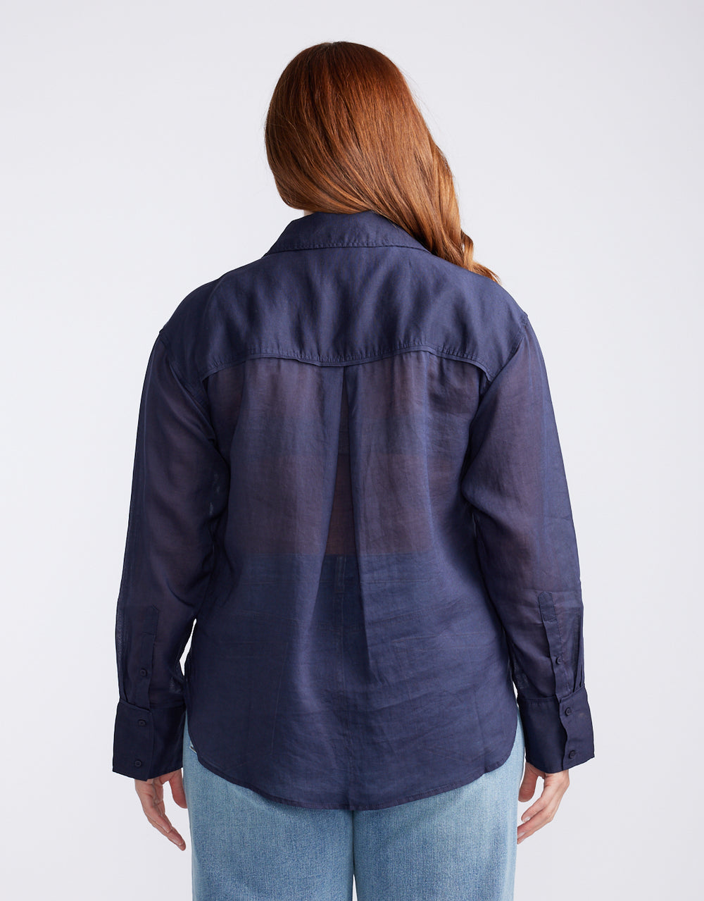 Chloe Panel Shirt - Navy