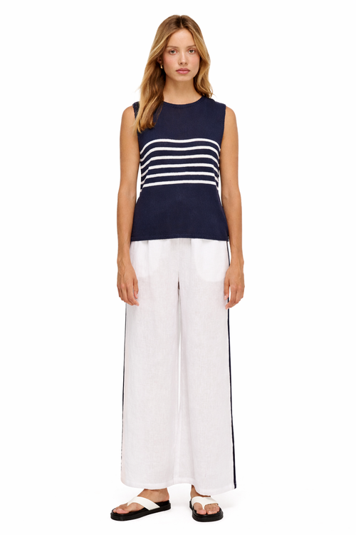 Monaco Spring Tank - Navy/White