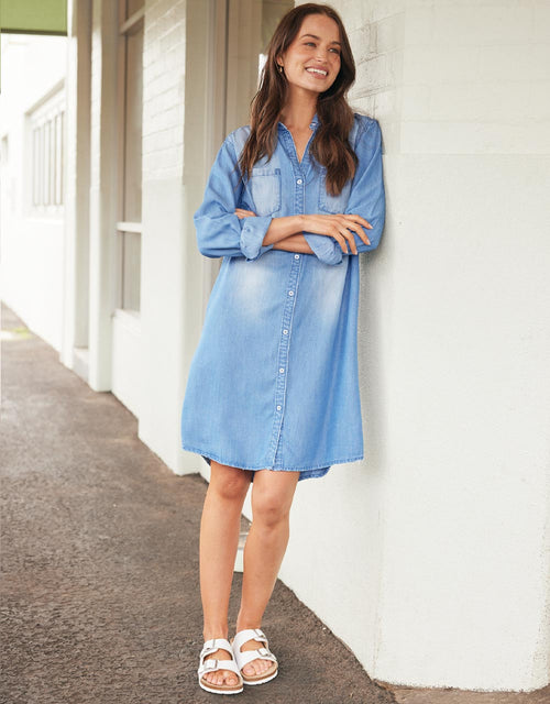 Cleo Vintage Dress - Denim