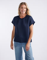 Drape Tee - Navy