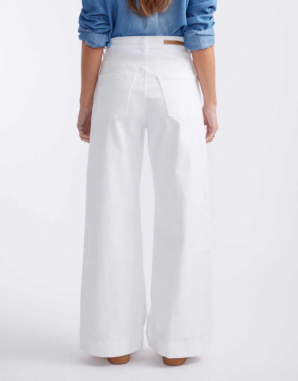 Ellery Stretch Straight Leg Jeans - White