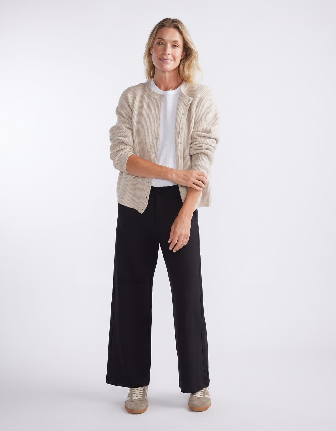 Effortless Ponte Pant - Black/Black