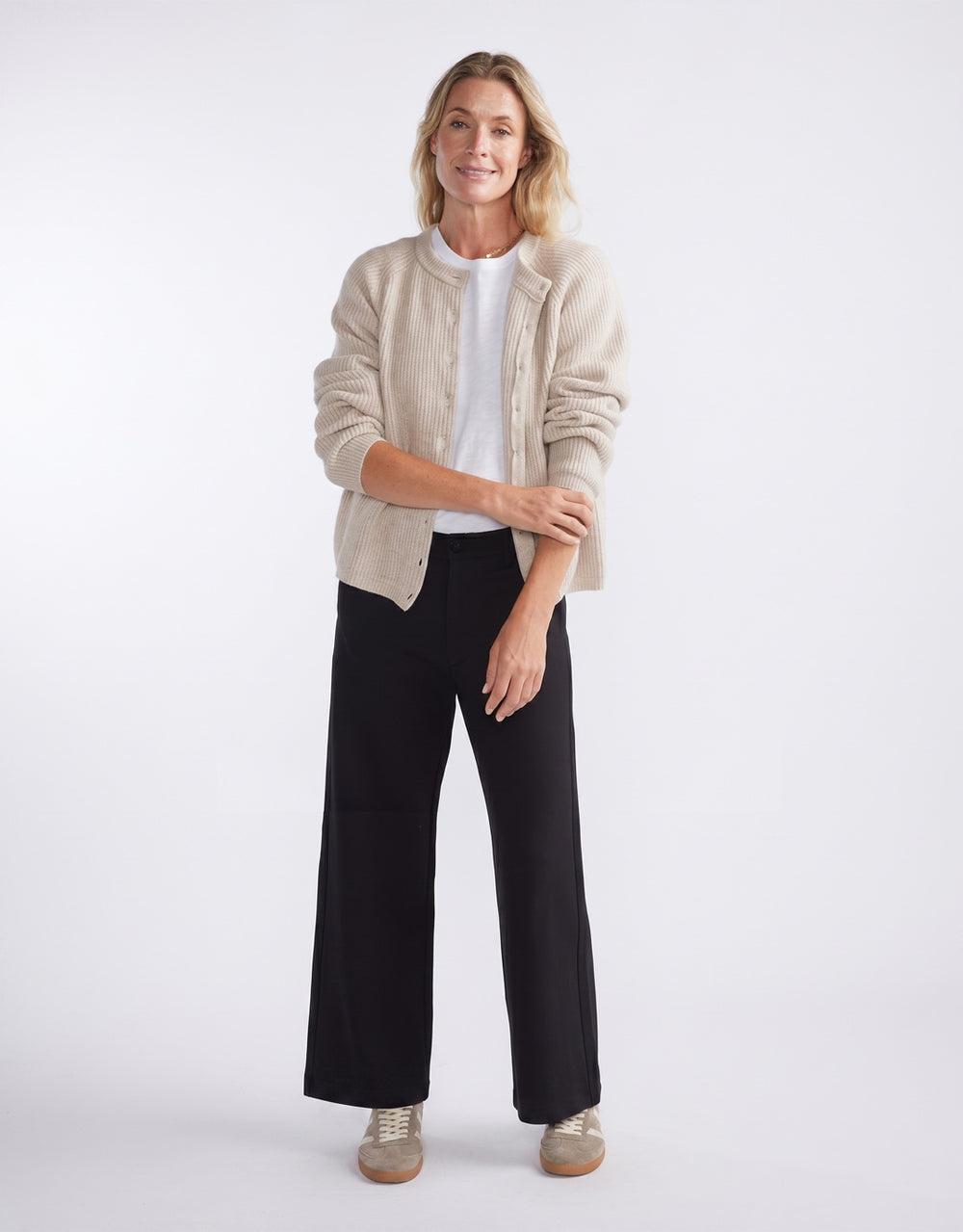 Effortless Ponte Pant - Black/Black
