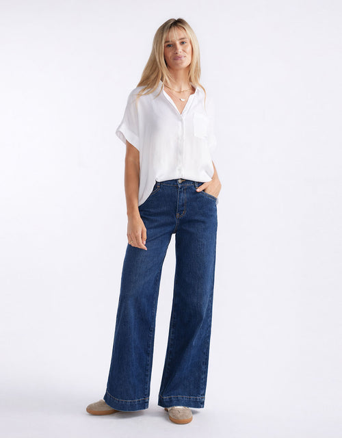Ellery Stretch Straight Leg Jeans - Dark Wash