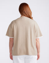 Frenchie Cotton Cashmere Tee - Latte