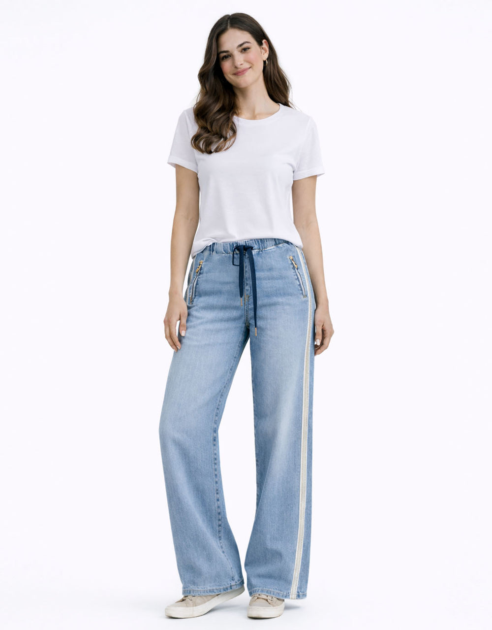 Glam Track - Silver Stripe Jean