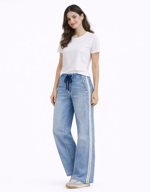 Glam Track - Silver Stripe Jean