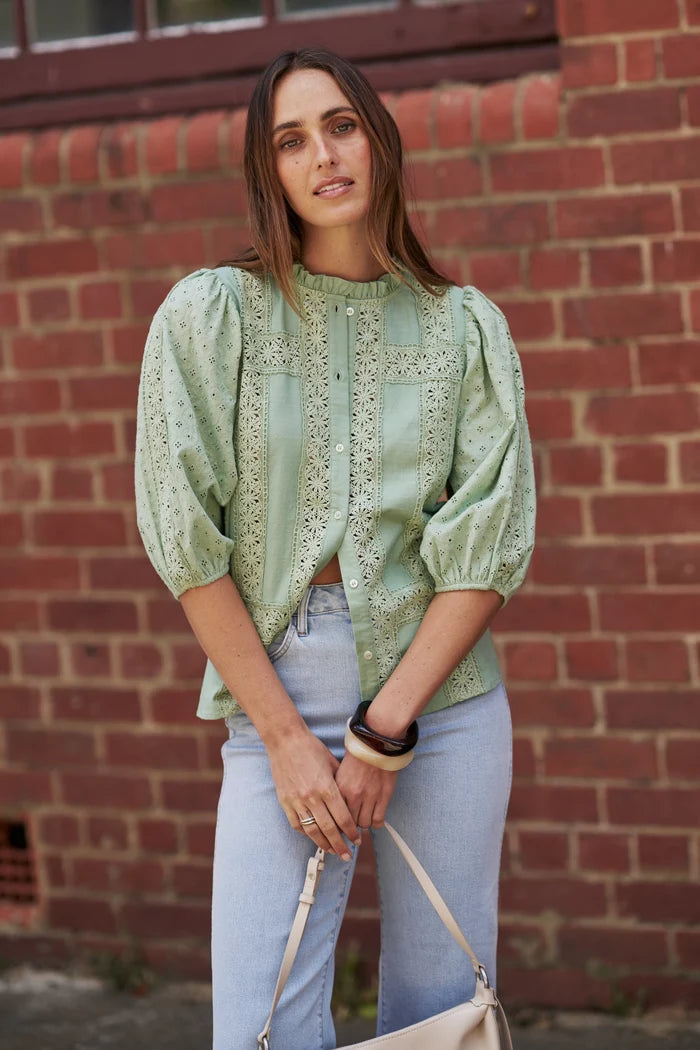 Isabella Shirt - Grape Green