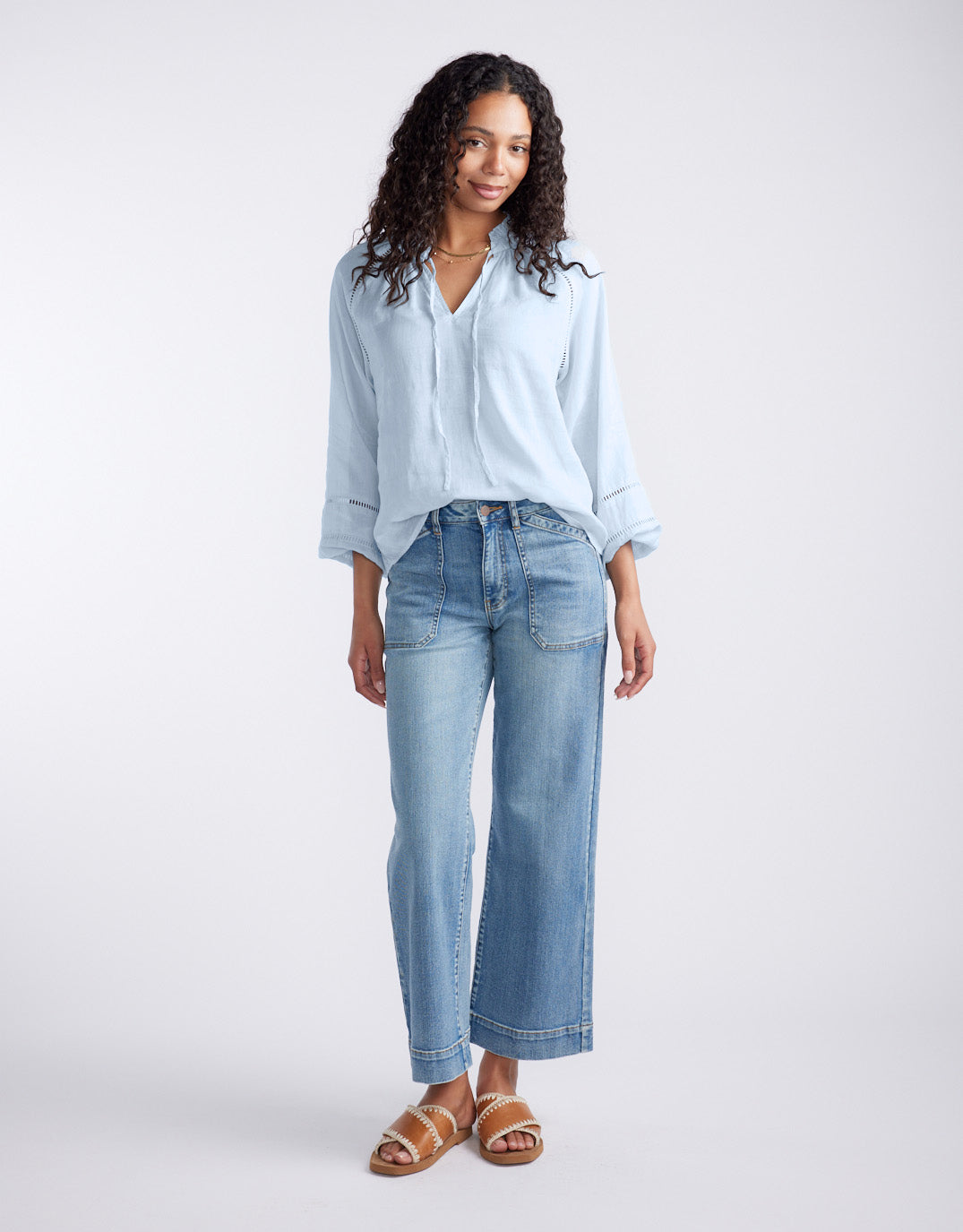 Isabelle Blouse - Ice Blue