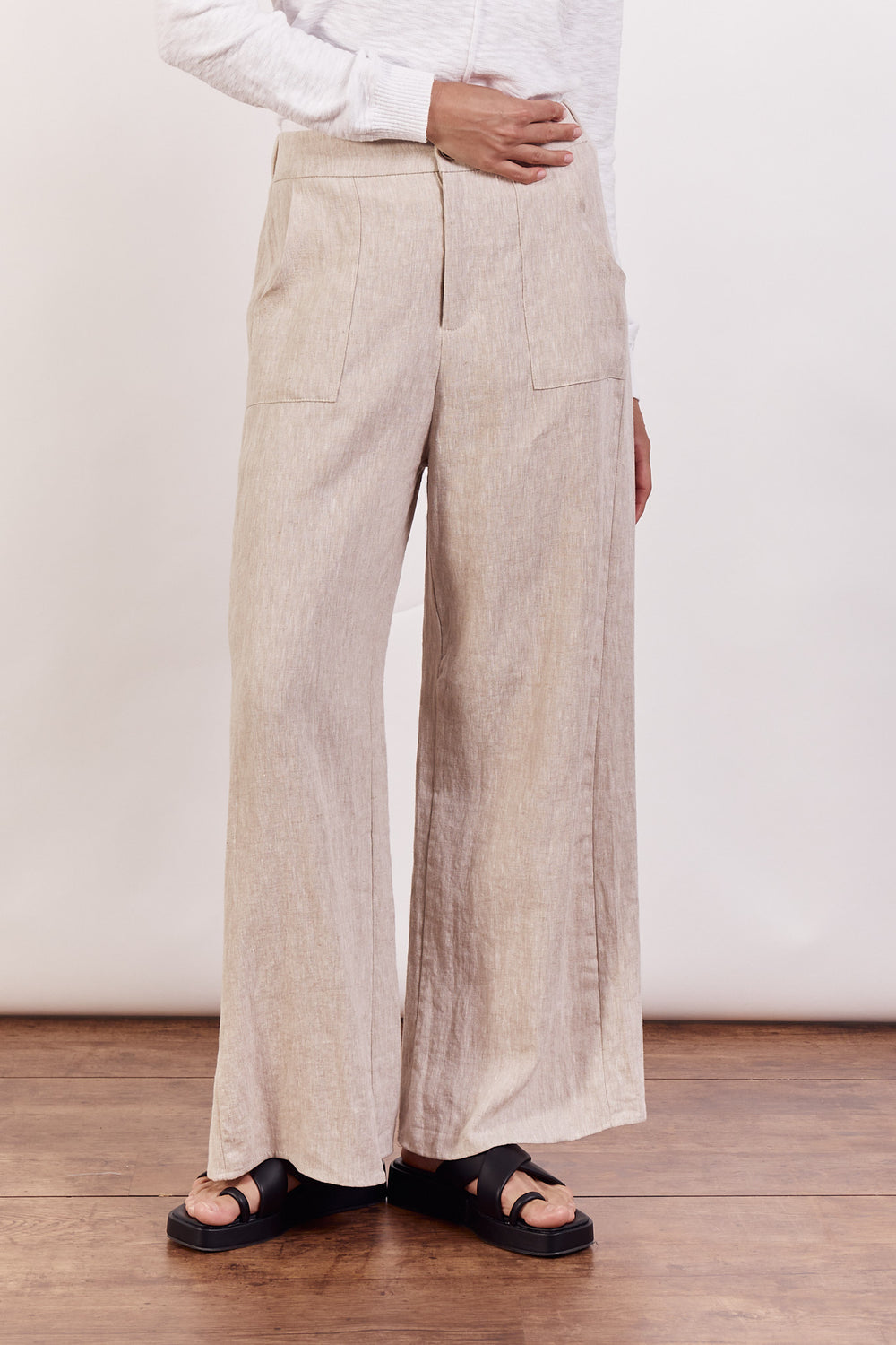 Buy Jude Wide Leg Linen Pants Natural Little Lies for Sale Online New Zealand White Co