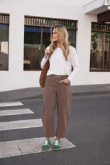 Leo Barrel Jeans - Chocolate