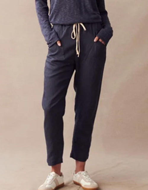 Luxe Linen Pants - French Navy