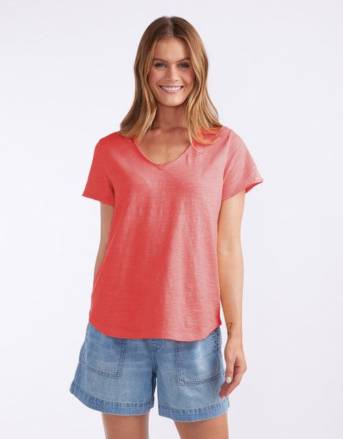 Original V Neck Tee - Poppy