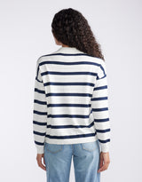 Polo Frenchie Knit - Ecru/Navy