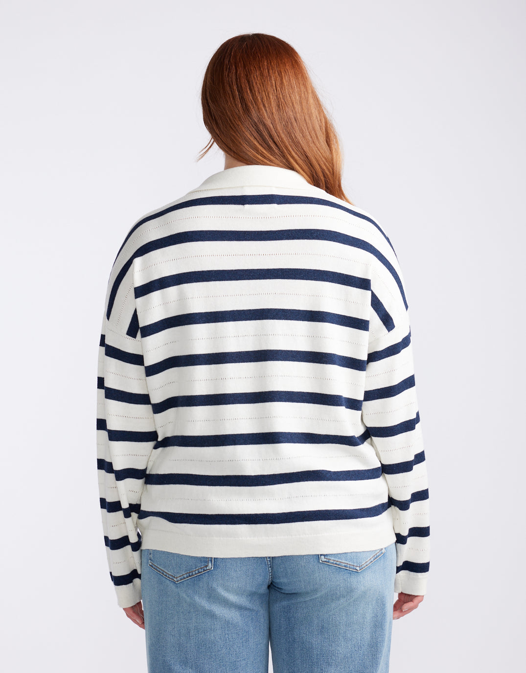 Polo Frenchie Knit - Ecru/Navy