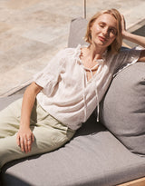 Patricia Shirt - White With Flowers