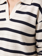 Polo Frenchie Knit - Navy/White