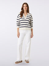 Polo Frenchie Knit - Navy/White