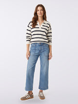 Polo Frenchie Knit - Navy/White