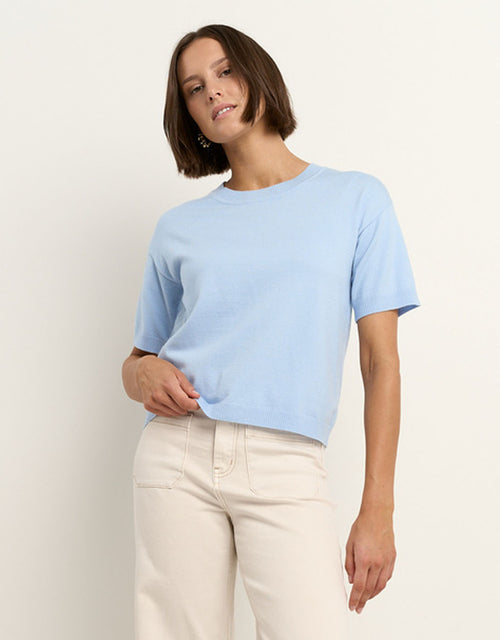 Precise Knitted Tee - Sky Blue