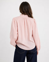 Premise Long Sleeve Top - Blush Stripe