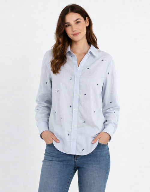 Reid Shirt - Blue Bow Stripe