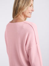 Sorrento Raw Edge Knit - Ice Pink