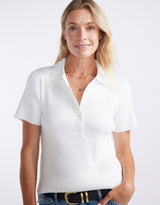 The Classic Rib Top - White
