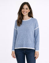 Tori Trim Knit - Blue