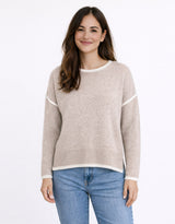 Tori Trim Knit - Warm Beige