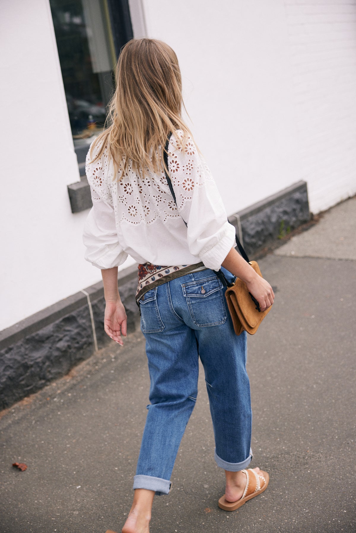 Fleur Broderie Blouse - White