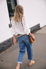 Fleur Broderie Blouse - White