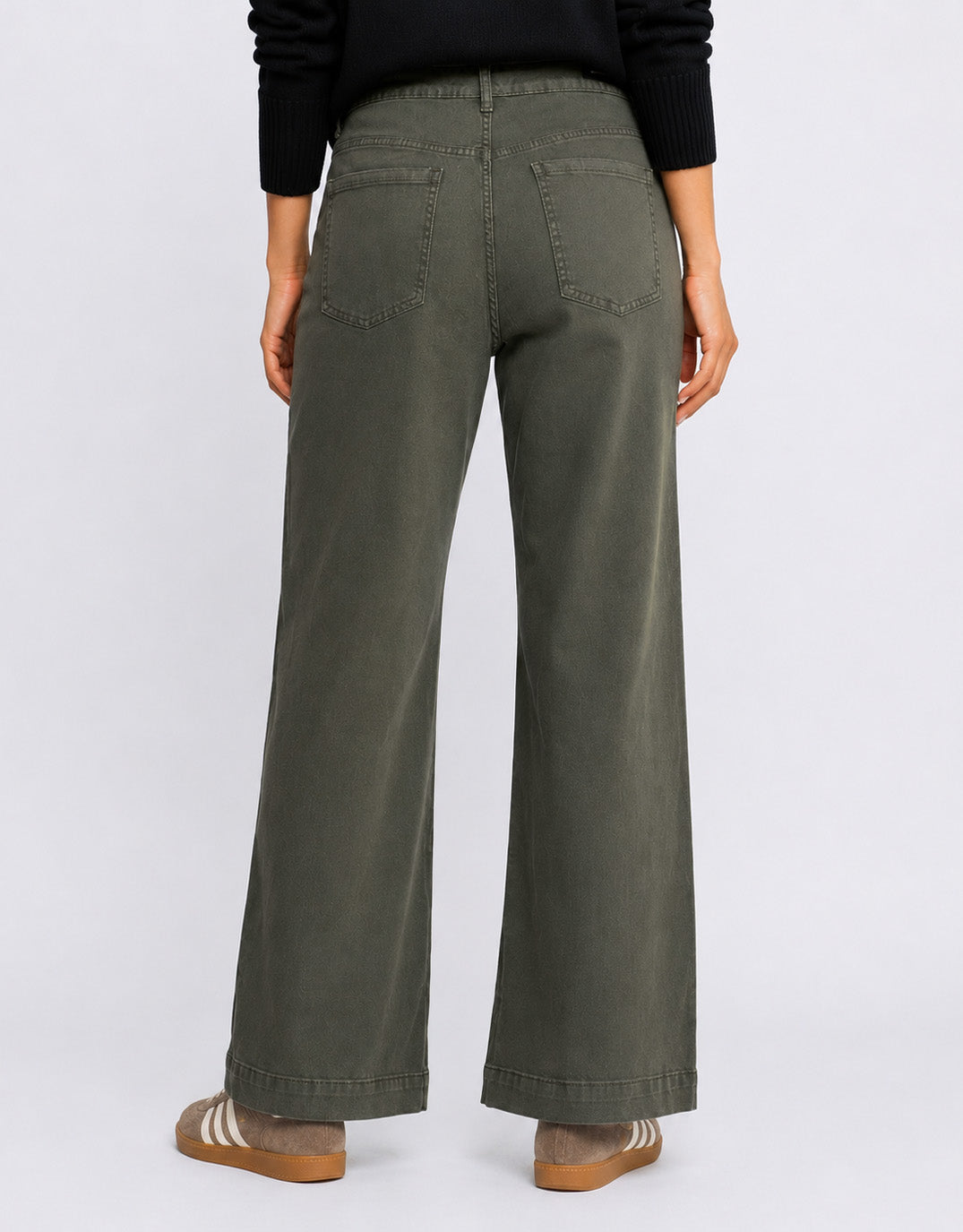 Zoey High Rise Stretch Denim Jean - Dark Khaki