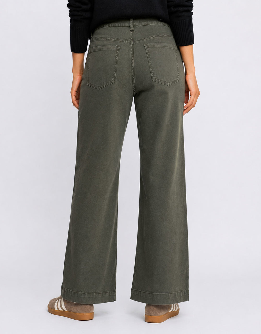 Zoey High Rise Stretch Denim Jean - Dark Khaki