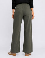 Zoey High Rise Stretch Denim Jean - Dark Khaki