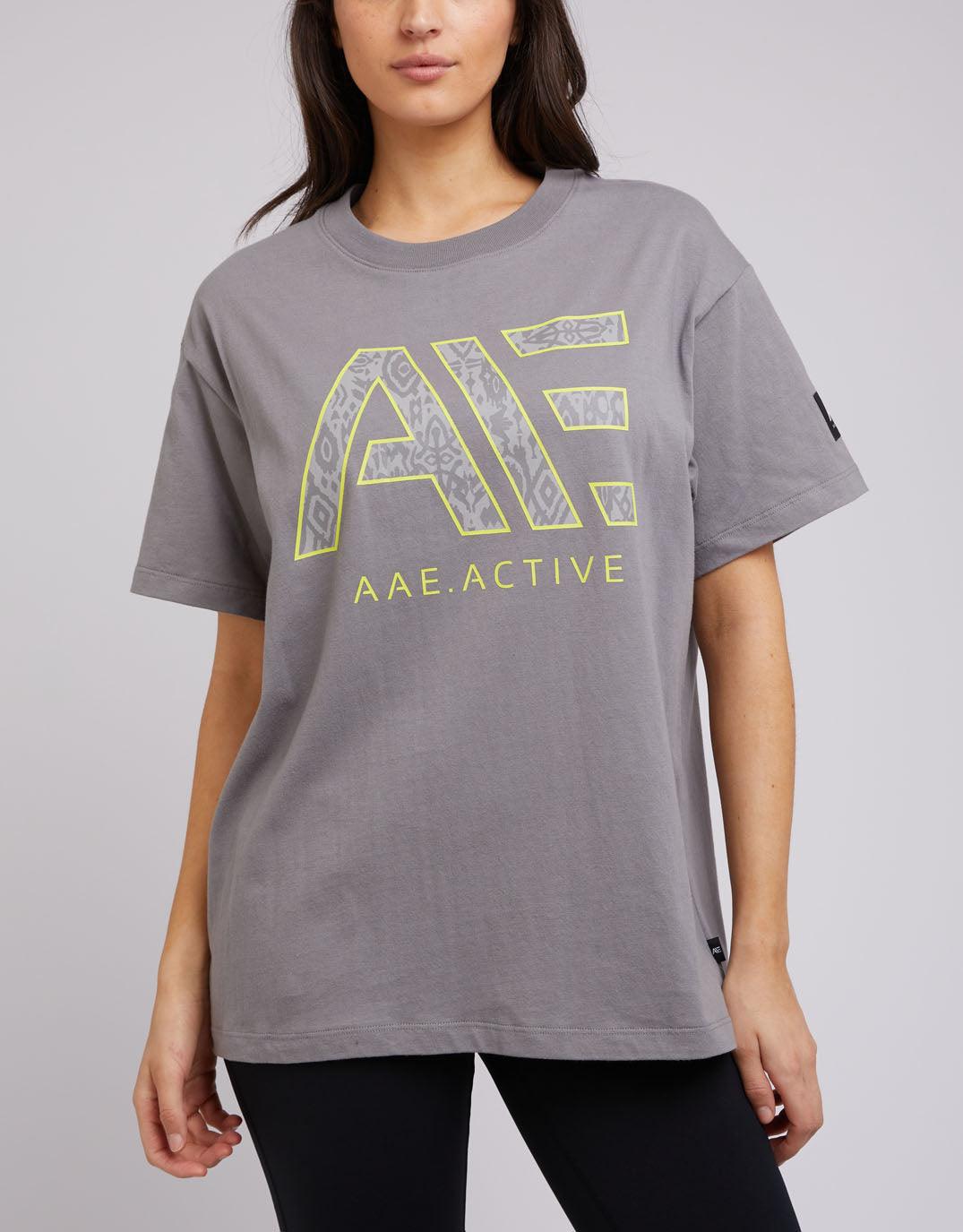 All About Eve - Parker Active Tee - Charcoal - White & Co Living Tops