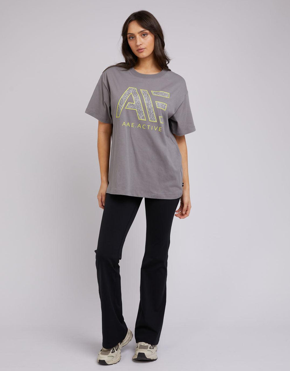 All About Eve - Parker Active Tee - Charcoal - White & Co Living Tops