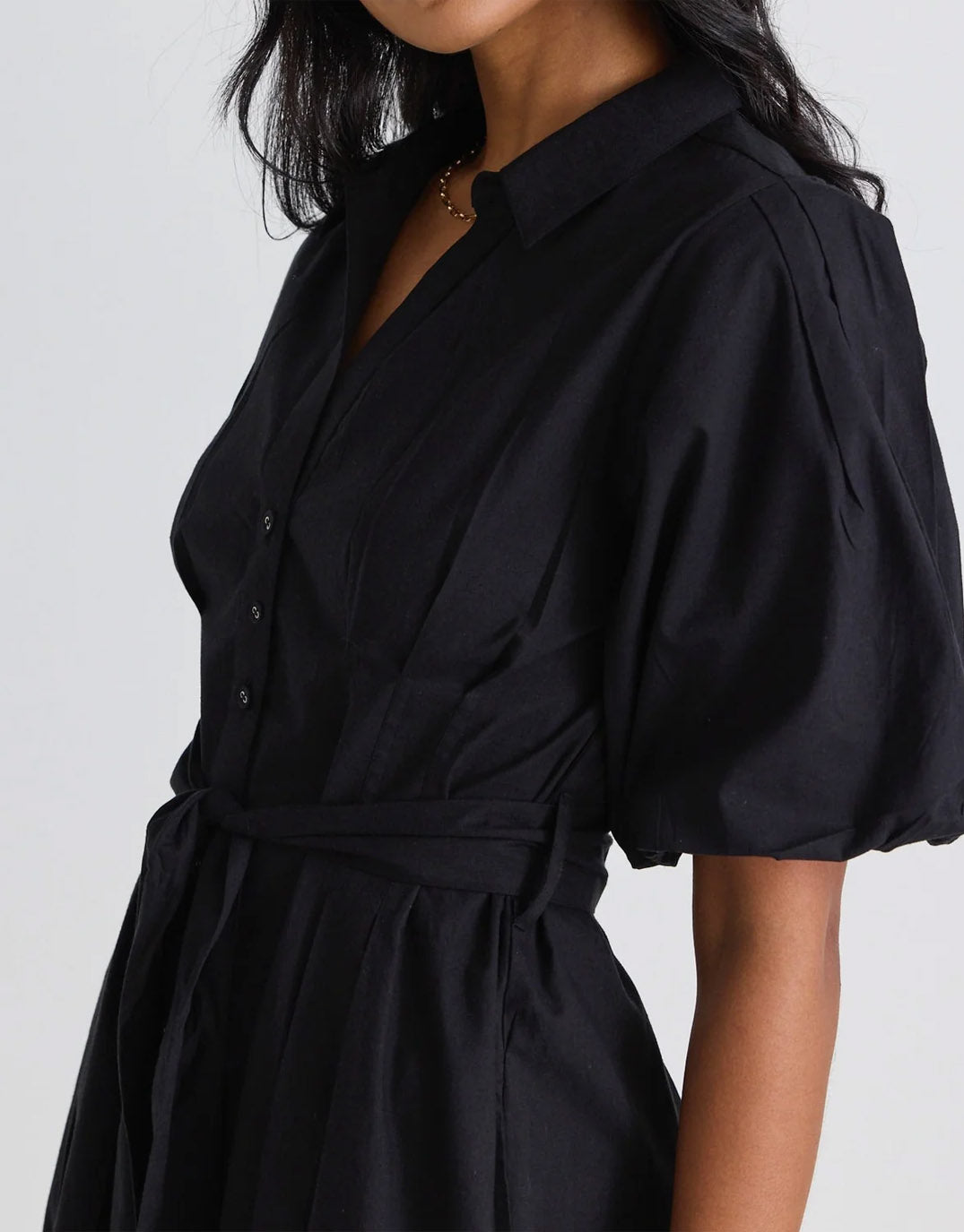 among-the-brave-dusk-puff-sleeve-collared-midi-dress-black-womens-clothing