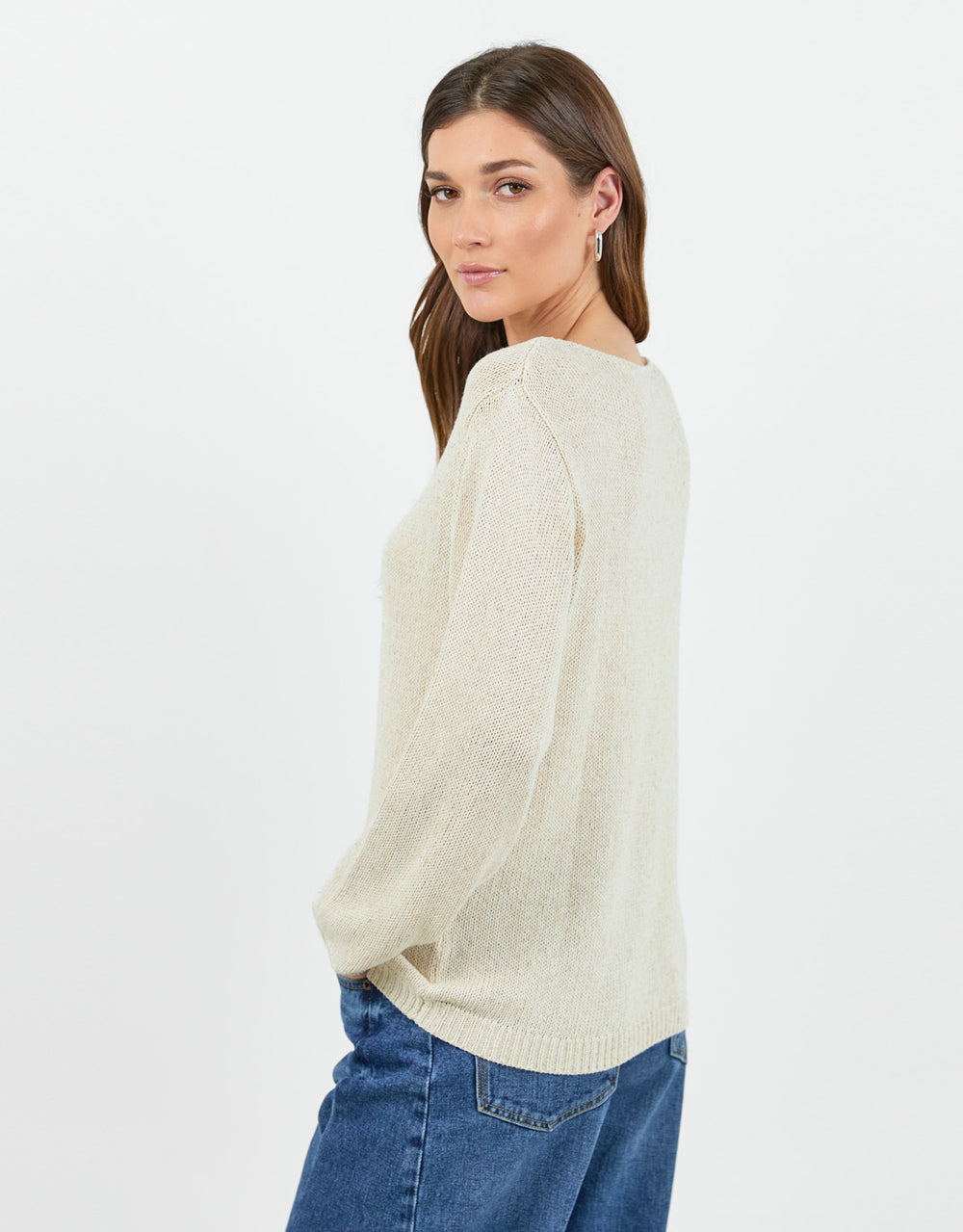 Eventide Boat Neck Long Sleeve Jumper - Natural